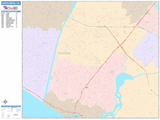 Costa Mesa Digital Map Color Cast Style